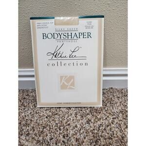 Kathie Lee Bodyshaper Pantyhose Ivory Plus Size Silky Sheer Control Top
